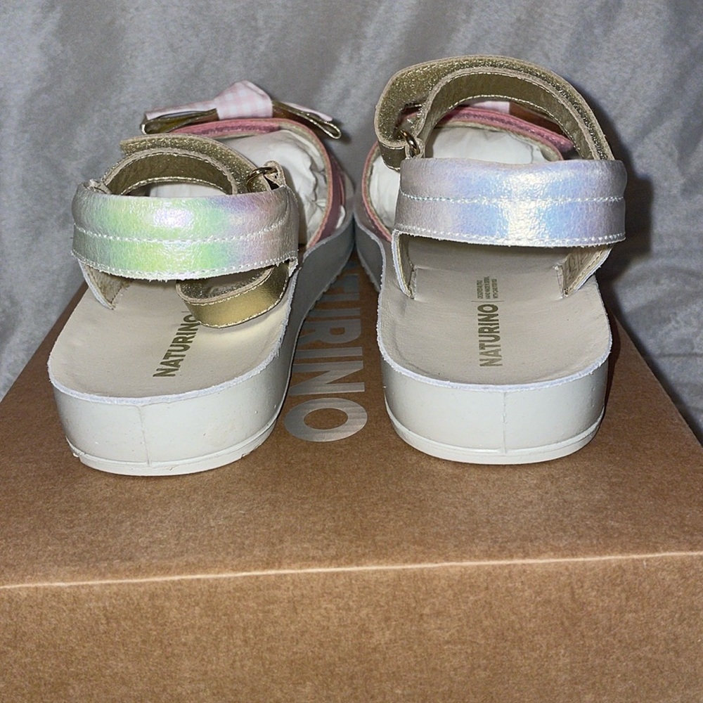 NATURINO SUMATRA Leather sandals in Pink - Picture 11 of 16